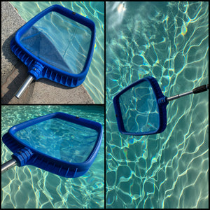 Oberflächenkescher mit flachem Netz für die Oberflächenreinigung von Schwimmteich und Pool