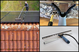 10m Wasserteleskopstange im Set / Glas- Solar- Wintergarten-Reinigung (Bürste, Wischer, Teleskopstange)