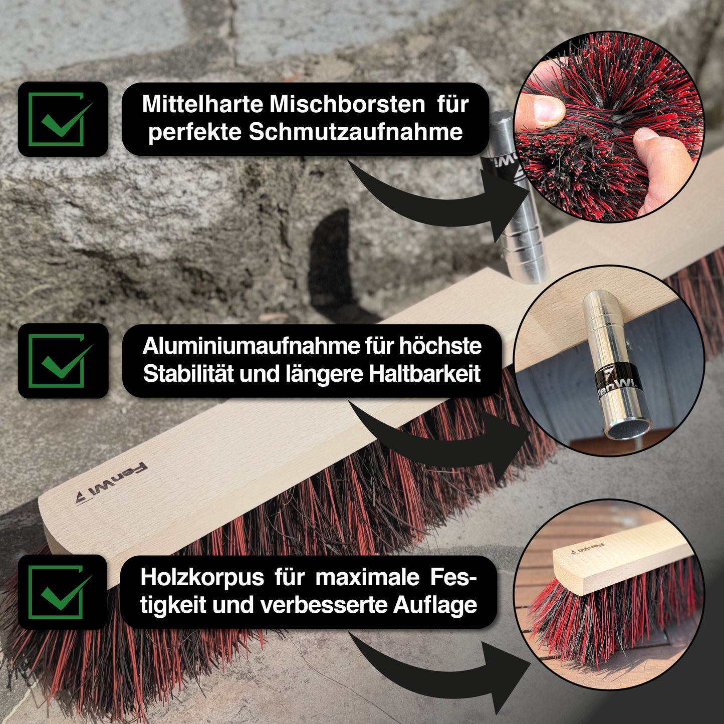 Aluminiumaufnahme für höchste Stabilität und längere Haltbarkeit