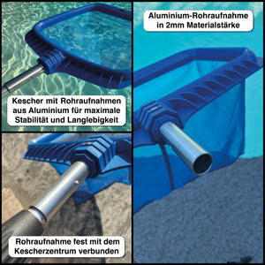 FenWi Kescher mit verstärkten Rohraufnahmen aus Alumnium