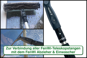 Adapterkonus / schwarz für Teleskopstange, Fensterabzieher und Einwascher