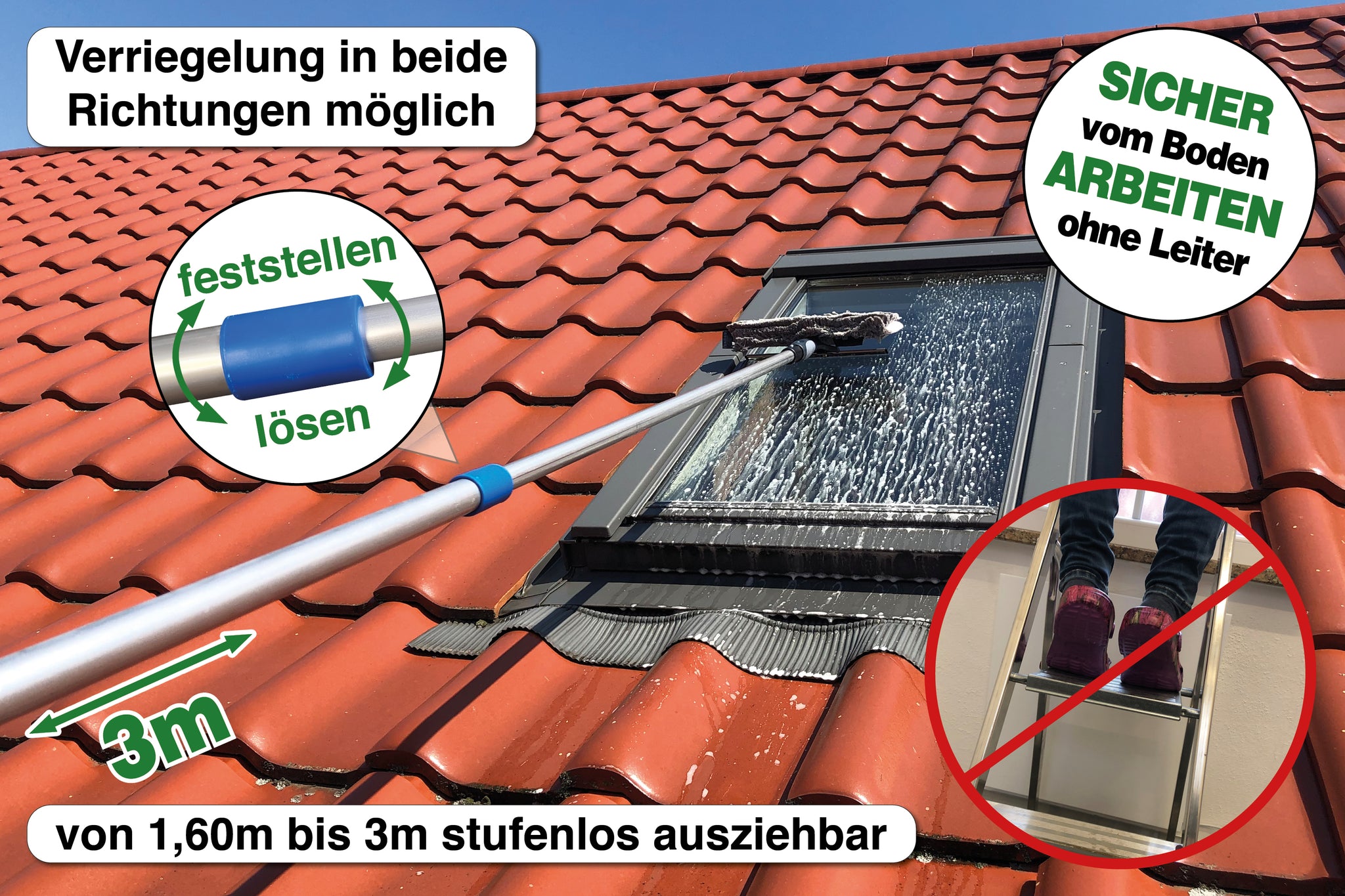 FenWi Profi Fensterreiniger-Set mit Kombi-Wischer Eimer & Teleskopstab –  FenWi-Shop