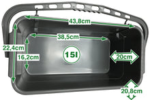 Laden Sie das Bild in den Galerie-Viewer, Rechteck-Eimer mittel 15L für 35/40cm Fensterwischer