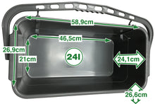 Laden Sie das Bild in den Galerie-Viewer, Rechteck-Eimer groß 24L für 45/50cm Fensterwischer