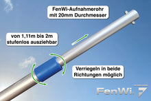 Laden Sie das Bild in den Galerie-Viewer, 2m Alu-Teleskopstange (111 bis 200 cm)