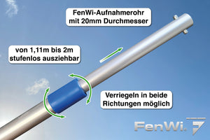 2m Alu-Teleskopstange (111 bis 200 cm)