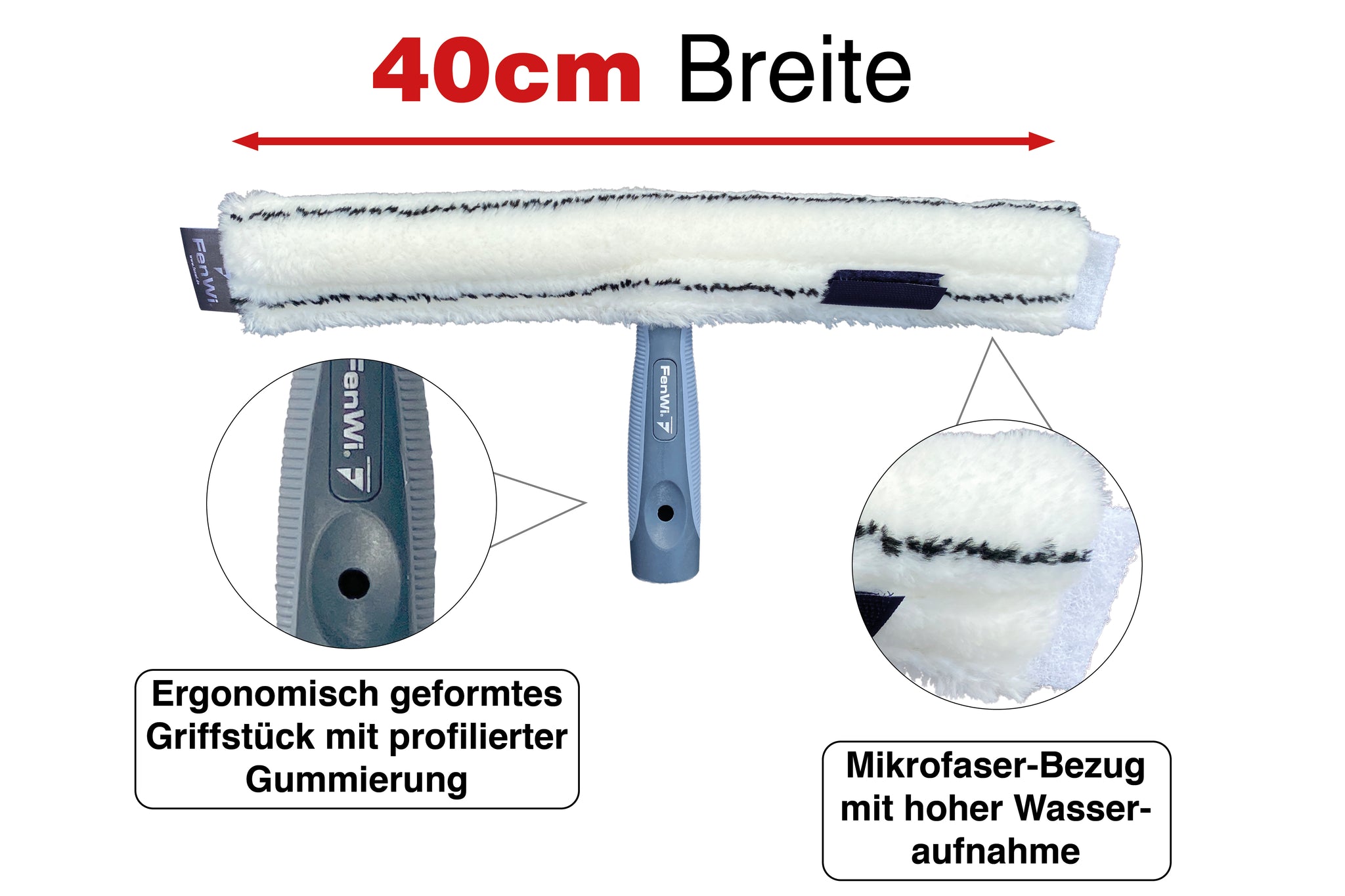 2ER SET FENSTERWISCHER Fensterabzieher Mikrofaser Teleskop