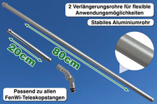 Laden Sie das Bild in den Galerie-Viewer, 3tlg. Alu Gelenk Set mit Winkelgelenk als Zubehör für Teleskopstangen