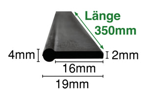 35cm Ersatz Gummilippen im Doppelpack 1x hart / 1x weich für Fensterabzieher