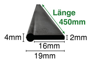 45cm Ersatz Gummilippen im Doppelpack 1x hart / 1x weich für Fensterabzieher