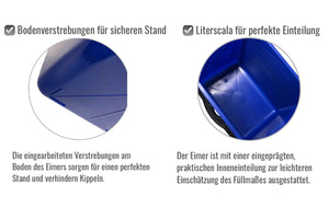 Rechteck-Eimer klein 13L für 25/30cm Fensterwischer